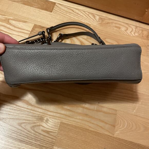 Coach 20166 Chain Prairie Satchel Leather Suede HEATHER GREY $325 Purse Hand Bag - Picture 8 of 16